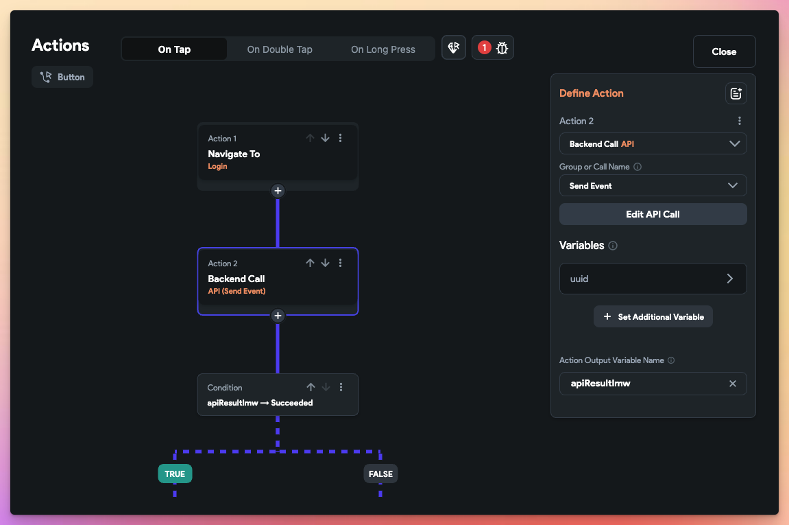 Action Flow in FlutterFlow